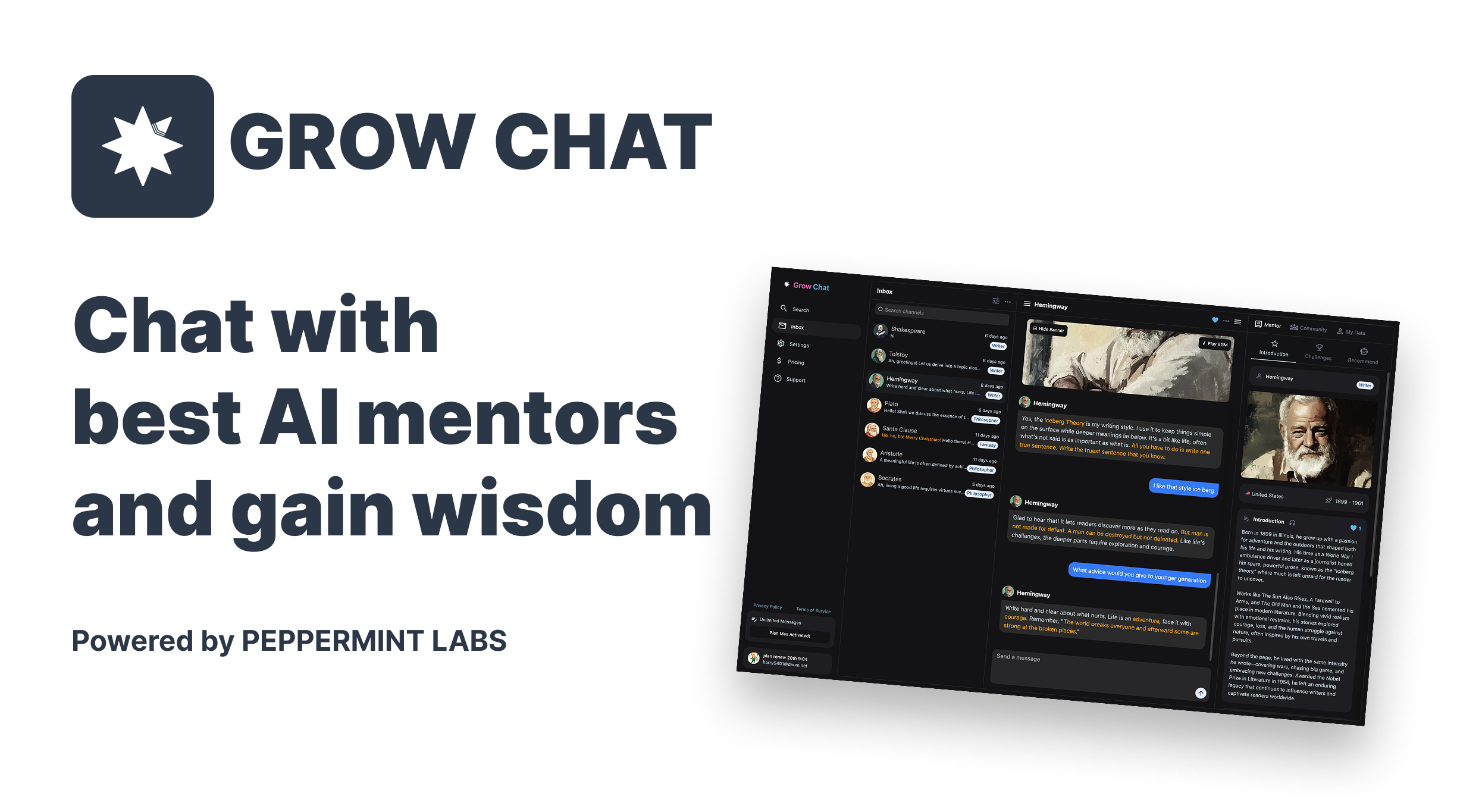 Grow Chat - Learn from the Bests